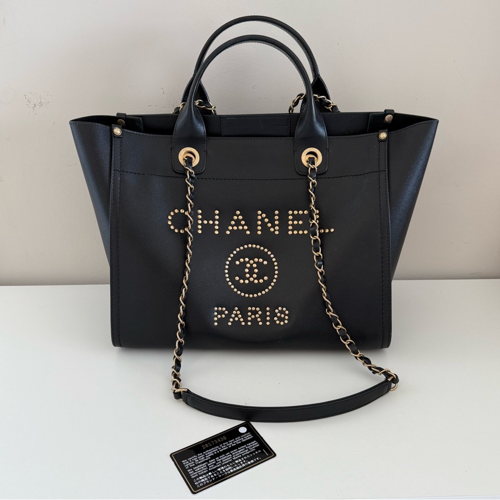 Deauville Chanel Black Tote Bag